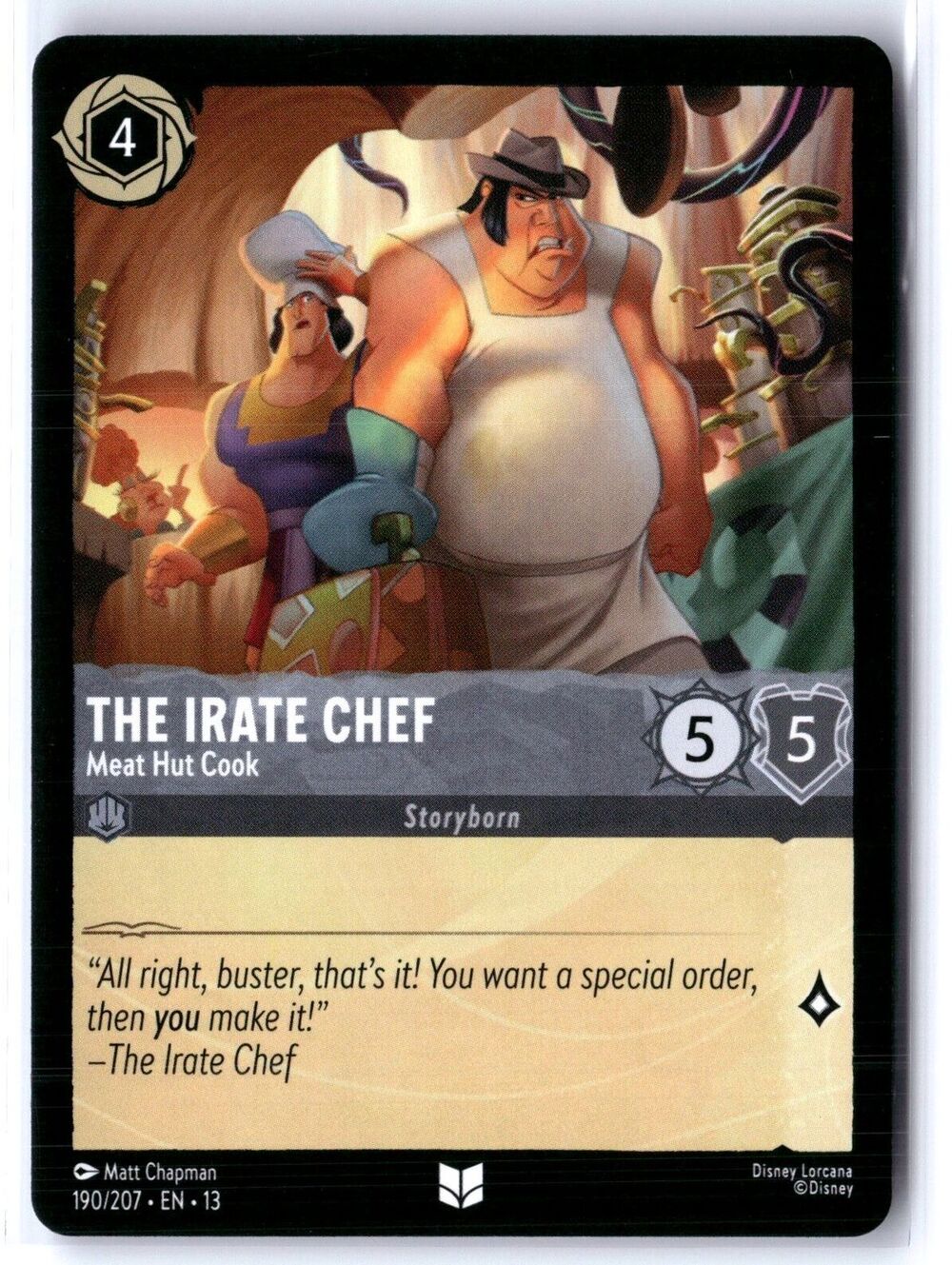 The Irate Chef - Meat Hut Cook Uncommon Attack of the Vine! 190/207 NM